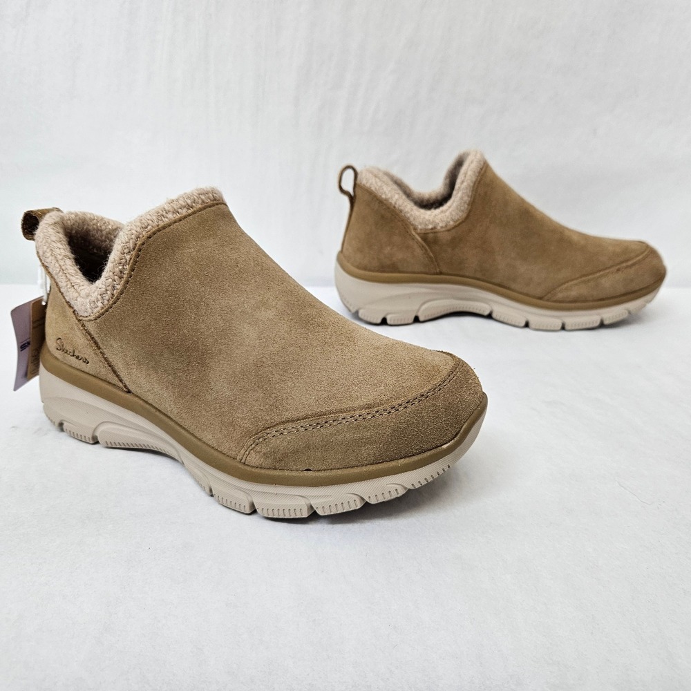 Skechers Easy Going Sweet Behavior Suede Booties 169114 Chestnut Women's Size 6